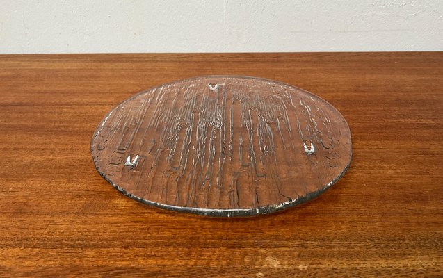 Mid-Century Bark Glass Cake Plate, 1960s-UAH-1811363