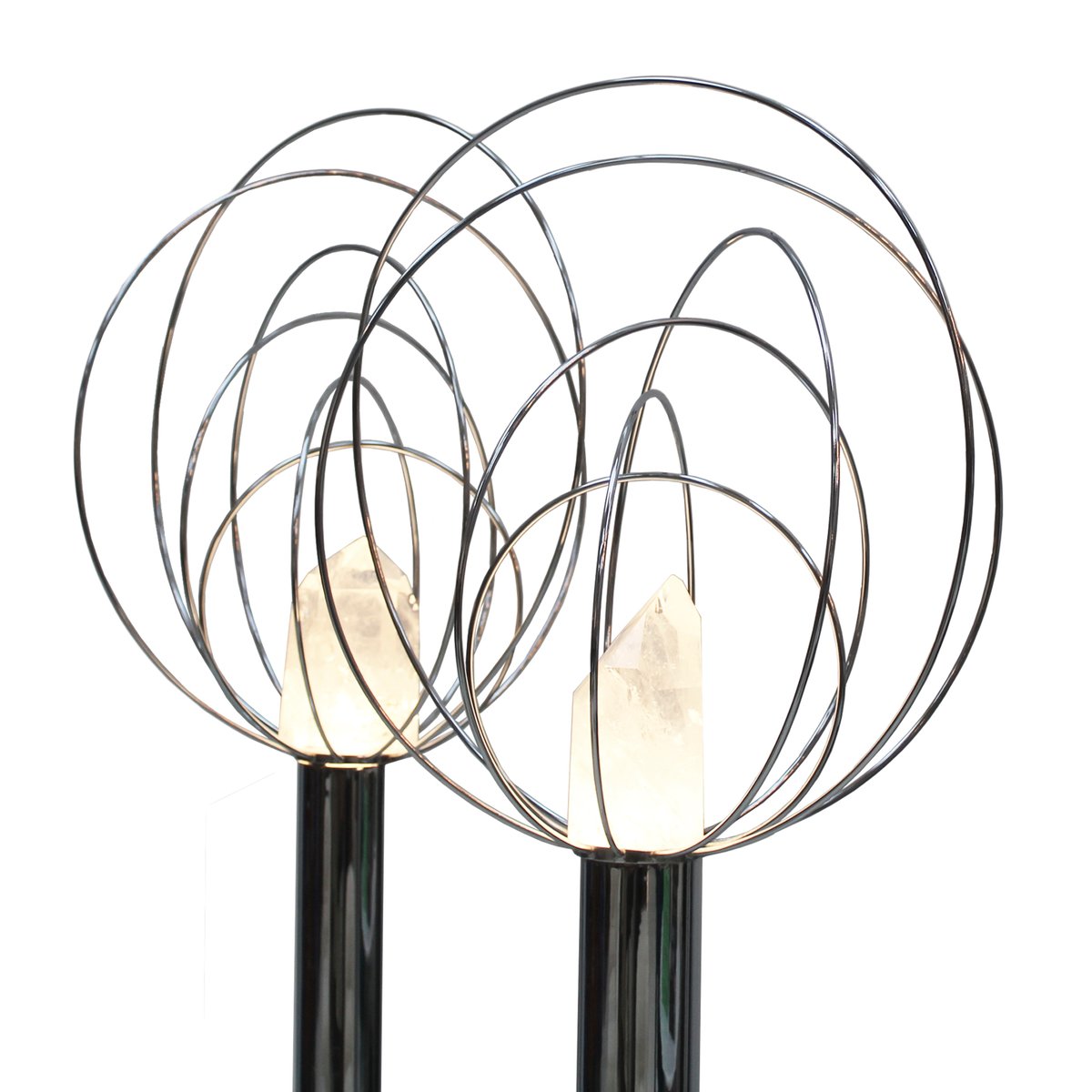 Mid-Century Barnaba Floor Lamps attributed to Angelo Brotto, Italy, 1970s, Set of 2