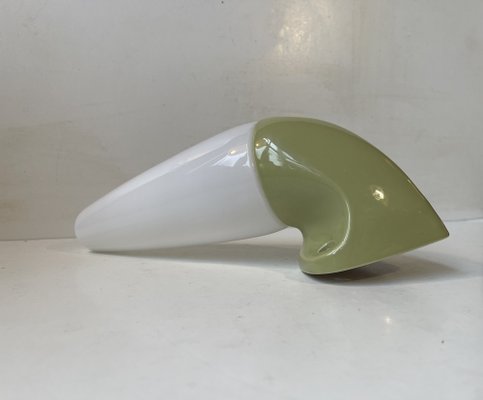 Mid-Century Bathroom Wall Lamp in Porcelain and Opaline Glass by Sigvard Bernadotte, 1960s-LCR-1765600