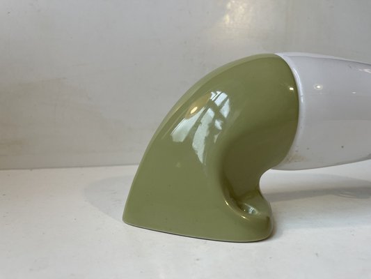 Mid-Century Bathroom Wall Lamp in Porcelain and Opaline Glass by Sigvard Bernadotte, 1960s-LCR-1765600