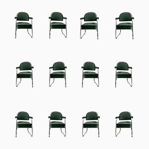 Mid-Century Bauhaus Armchairs in Skai, Set of 12-LA-1361114