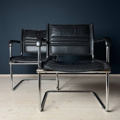 Mid-Century Bauhaus Style Office Chairs by Mart Stam for Stol Kamnik, 1980s, Set of 2-WQC-1740304