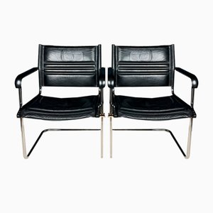 Mid-Century Bauhaus Style Office Chairs by Mart Stam for Stol Kamnik, 1980s, Set of 2-WQC-1740304