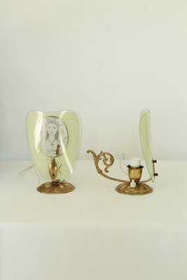 Mid-Century Bedside Table Lamps, Italy, 1950s, Set of 2-HUY-1748960