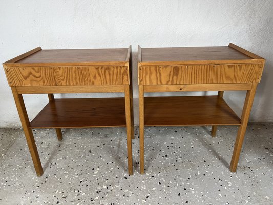 Mid-Century Bedside Tables in Teak, 1960s, Set of 2-IJL-1702275