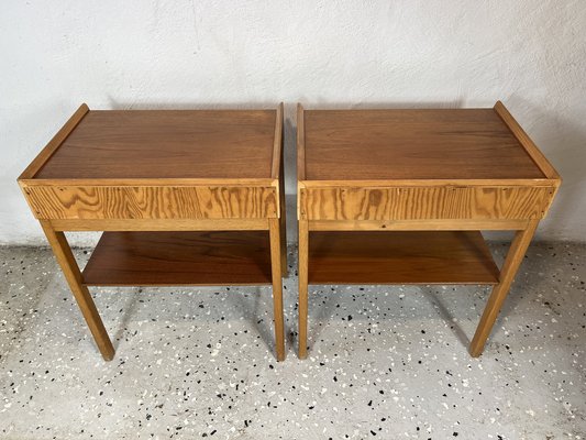 Mid-Century Bedside Tables in Teak, 1960s, Set of 2-IJL-1702275