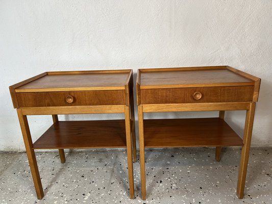 Mid-Century Bedside Tables in Teak, 1960s, Set of 2-IJL-1702275