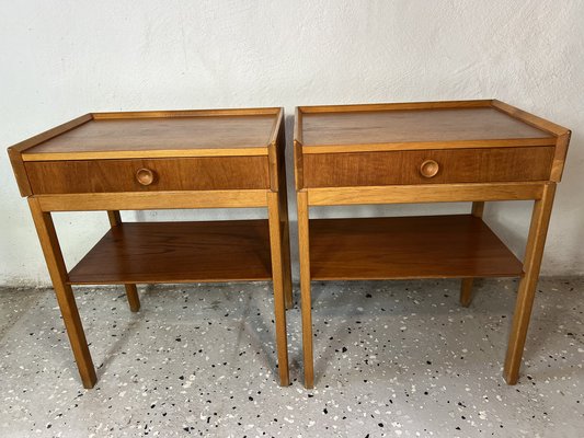 Mid-Century Bedside Tables in Teak, 1960s, Set of 2-IJL-1702275