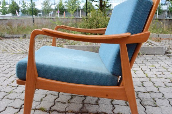 Mid-Century Beech and Ash Armchair from Gustav Bergmann Möbel, 1960s-UF-1382360