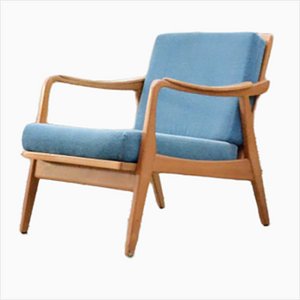 Mid-Century Beech and Ash Armchair from Gustav Bergmann Möbel, 1960s-UF-1382360