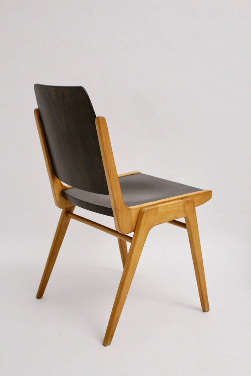 Mid-Century Beech and Plywood Dining Chairs by Franz Schuster for Wiesner-Hager, Set of 12