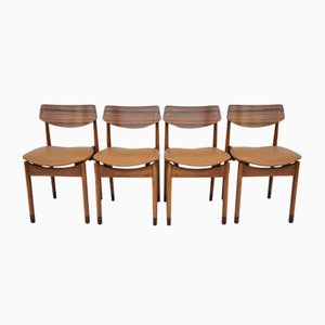 Mid-Century Beech Dining Chairs, Italy, 1960s, Set of 4-WF-673325