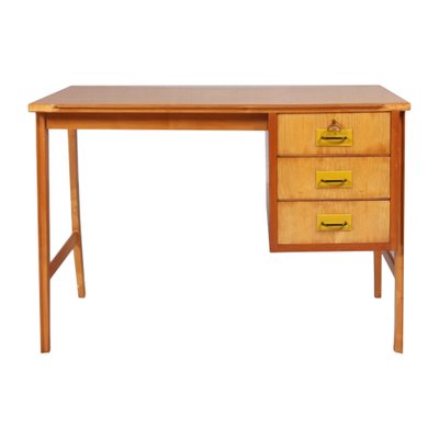 Mid-Century Beech & Maple Desk in Carlo De Carli Style-NJV-1311148