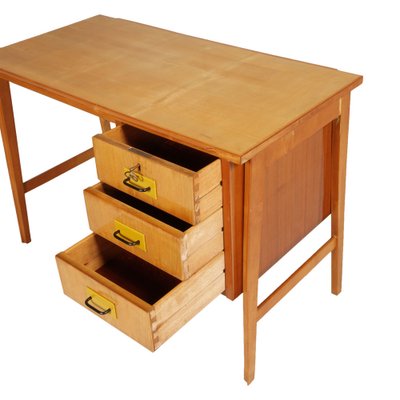 Mid-Century Beech & Maple Desk in Carlo De Carli Style-NJV-1311148