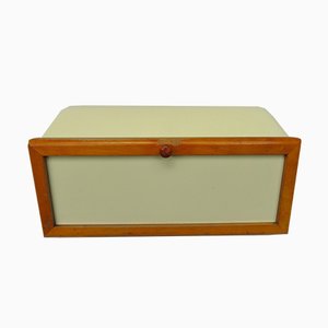 Mid-Century Beige Ceramic and Wood Bread Box from Wächtersbach-EY-557397