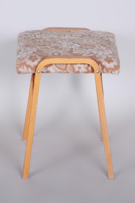 Mid-Century Beige Oak Stool, 1960s-WHY-731035