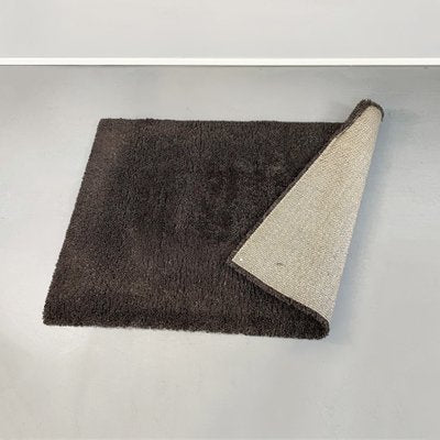 Mid-Century Belgian Brown & Grey Polypropylene Long-Haired Rug, 1970s-GDD-1215276