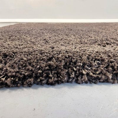 Mid-Century Belgian Brown & Grey Polypropylene Long-Haired Rug, 1970s-GDD-1215276