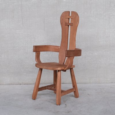 Mid-Century Belgian Brutalist Oak Armchair by De Puydt-JRP-1173152