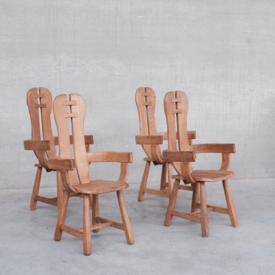 Mid-Century Belgian Brutalist Oak Armchair by De Puydt-JRP-1173152