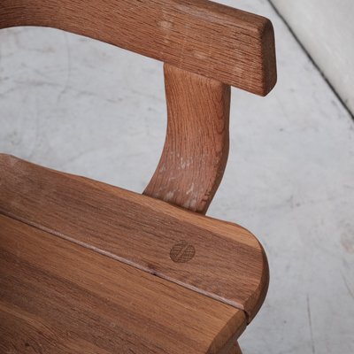 Mid-Century Belgian Brutalist Oak Armchair by De Puydt-JRP-1173152