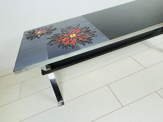 Mid-Century Belgian Ceramic Tile Adri Coffee Table from Belarti, 1960s-WQJ-1275287