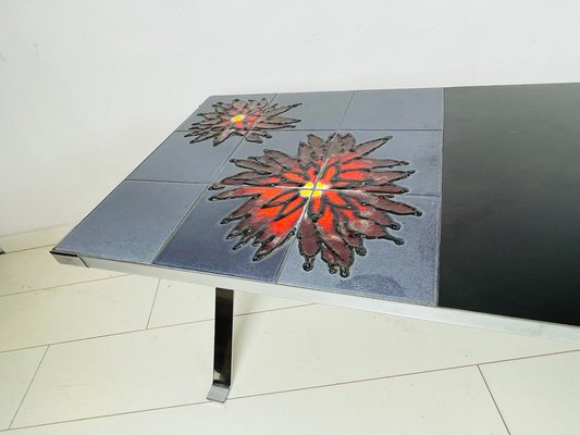 Mid-Century Belgian Ceramic Tile Adri Coffee Table from Belarti, 1960s-WQJ-1275287