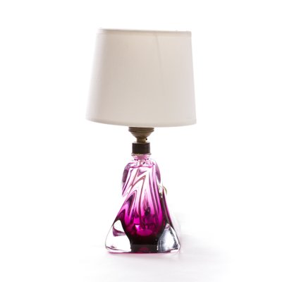 Mid-Century Belgian Crystal Table Lamp from Val Saint Lambert, 1960s-FSD-605625