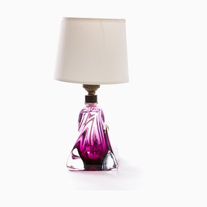 Mid-Century Belgian Crystal Table Lamp from Val Saint Lambert, 1960s-FSD-605625