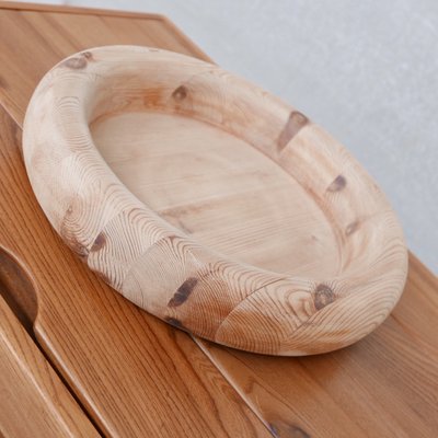 Mid-Century Belgian Pine Wood Bowl-JRP-1077108