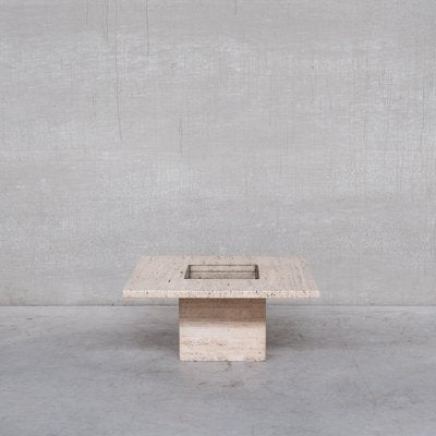 Mid-Century Belgium Travertine Coffee Table-JRP-1178521