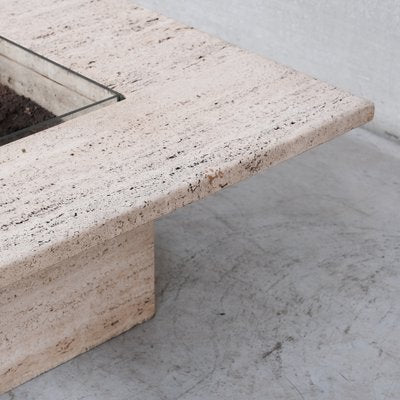 Mid-Century Belgium Travertine Coffee Table-JRP-1178521