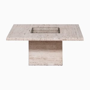 Mid-Century Belgium Travertine Coffee Table-JRP-1178521