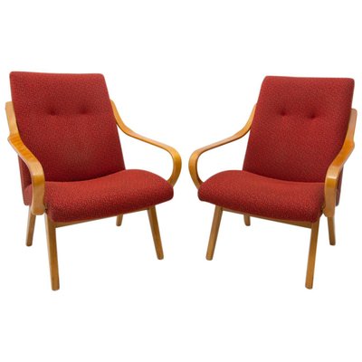 Mid-Century Bentwood Armchairs by Jaroslav Smidek for Thonet, 1960s, Set of 2-HXT-778463