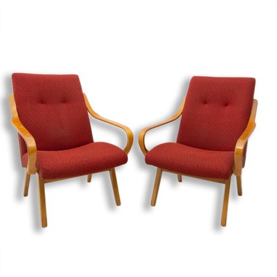 Mid-Century Bentwood Armchairs by Jaroslav Smidek for Thonet, 1960s, Set of 2-HXT-778463