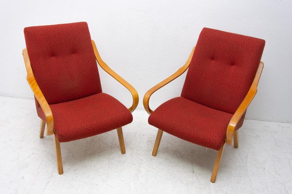 Mid-Century Bentwood Armchairs by Jaroslav Smidek for Thonet, 1960s, Set of 2-HXT-778463