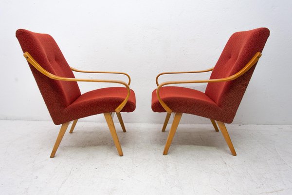 Mid-Century Bentwood Armchairs by Jaroslav Smidek for Thonet, 1960s, Set of 2-HXT-778463