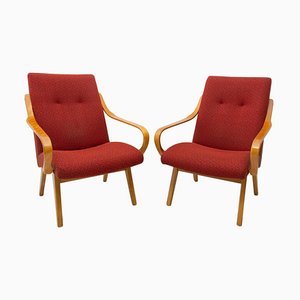 Mid-Century Bentwood Armchairs by Jaroslav Smidek for Thonet, 1960s, Set of 2-HXT-778463