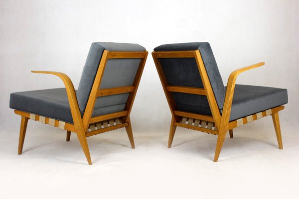 Mid-Century Bentwood Armchairs from Drevozpracujici Druzstvo, 1962, Set of 2-WVS-1138321