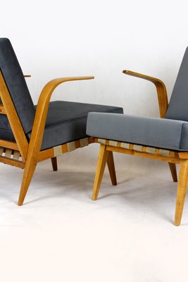 Mid-Century Bentwood Armchairs from Drevozpracujici Druzstvo, 1962, Set of 2-WVS-1138321