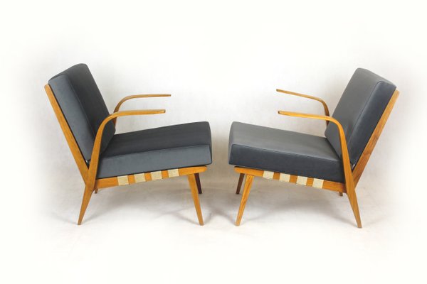 Mid-Century Bentwood Armchairs from Drevozpracujici Druzstvo, 1962, Set of 2-WVS-1138321