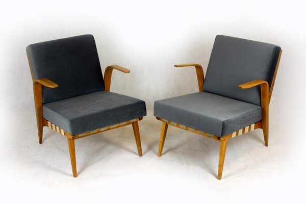 Mid-Century Bentwood Armchairs from Drevozpracujici Druzstvo, 1962, Set of 2-WVS-1138321