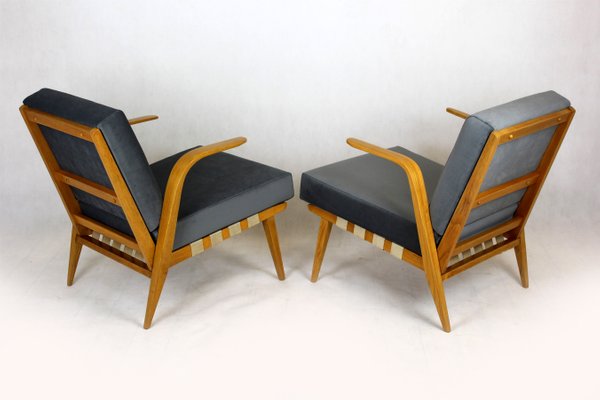 Mid-Century Bentwood Armchairs from Drevozpracujici Druzstvo, 1962, Set of 2-WVS-1138321