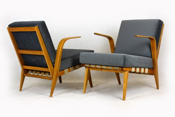 Mid-Century Bentwood Armchairs from Drevozpracujici Druzstvo, 1962, Set of 2-WVS-1138321