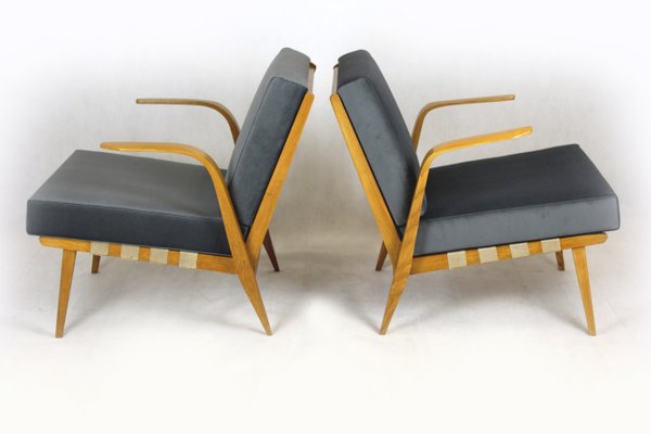 Mid-Century Bentwood Armchairs from Drevozpracujici Druzstvo, 1962, Set of 2-WVS-1138321