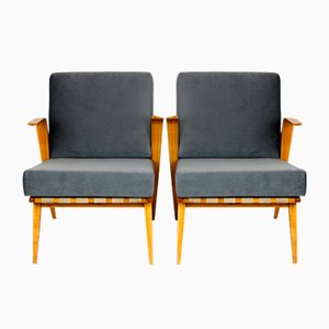 Mid-Century Bentwood Armchairs from Drevozpracujici Druzstvo, 1962, Set of 2-WVS-1138321