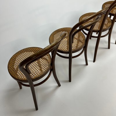 Mid-Century Bentwood & Cane Dining Chairs by Michael Thonet for ZPM Radomsko, 1960s, Set of 4-RMX-1139079