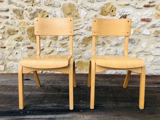 Mid-Century Bentwood Children Chairs, Set of 2-OJT-1176665