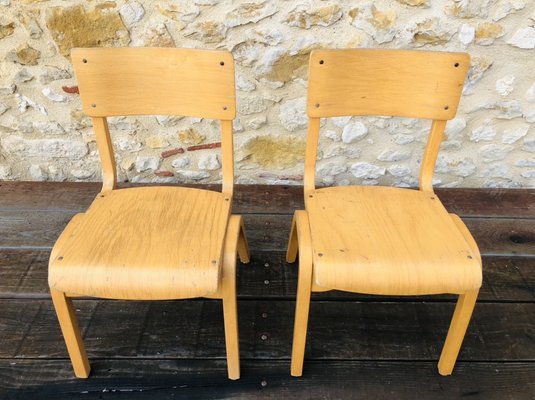 Mid-Century Bentwood Children Chairs, Set of 2-OJT-1176665