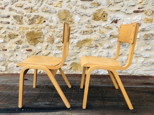 Mid-Century Bentwood Children Chairs, Set of 2-OJT-1176665